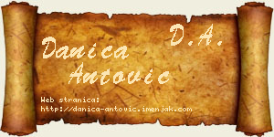 Danica Antović vizit kartica